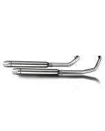 Exhaust System - 2-2 - 21 Inch Slash Cut - Stainless - XVS650 - 1997-2005