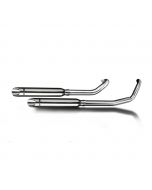 Exhaust System - 2-2 - 16 Inch Slash Cut - Stainless - XVS650 - 1997-2005