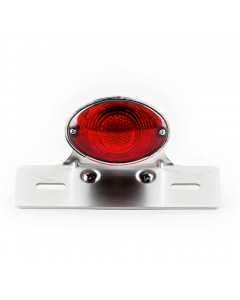 Tail Light Assy - 3 1/4 inch - Medium Cat Eye - Chrome